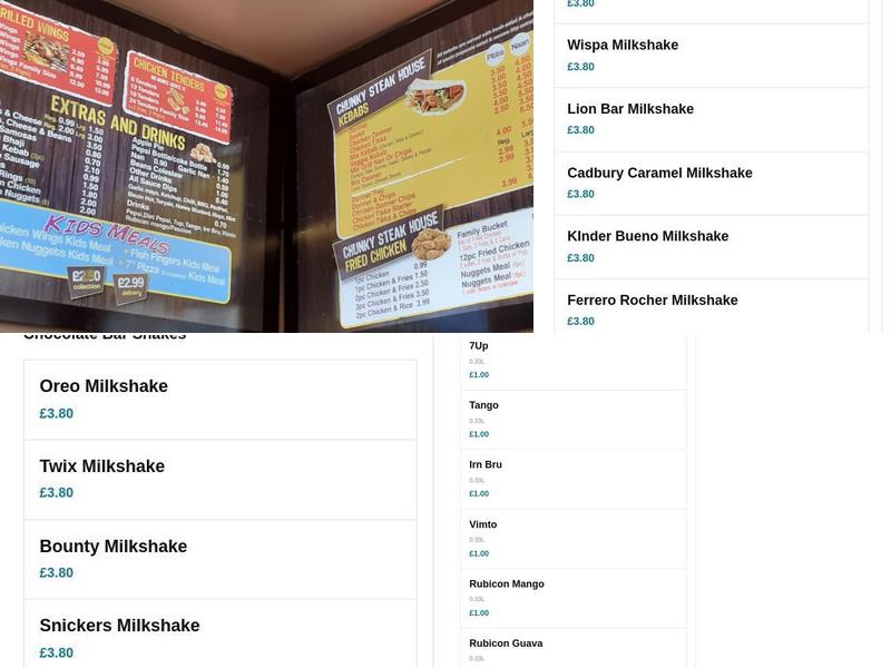 Chunky Steak House Menu