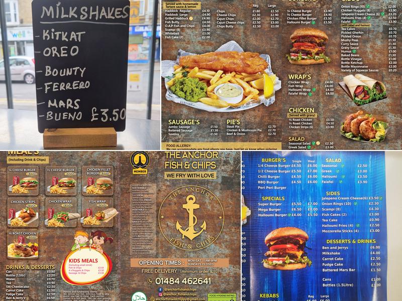 Anchor Fish & Chips Menu