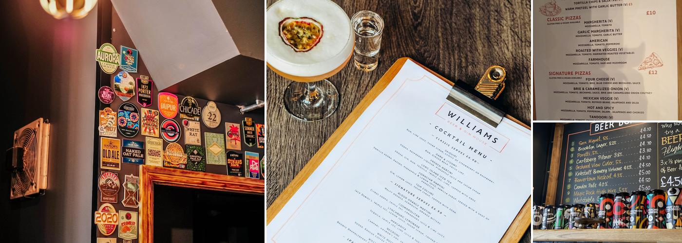 Williams Beer & Gin House Menu