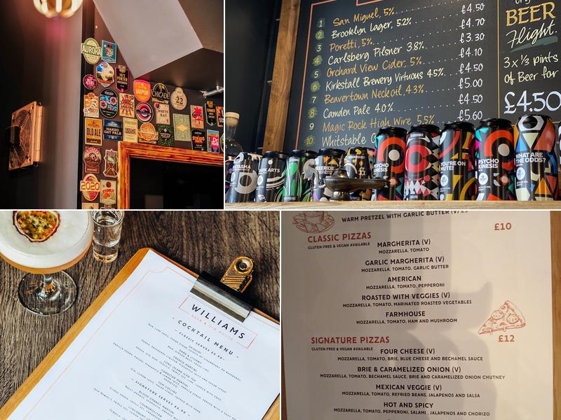 Williams Beer & Gin House Menu