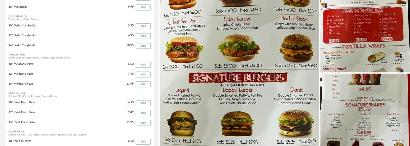 Cluck N Crust (Huddersfield) Menu