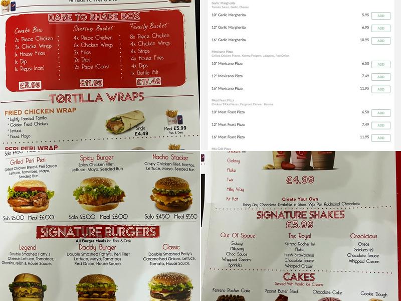 Cluck N Crust (Huddersfield) Menu