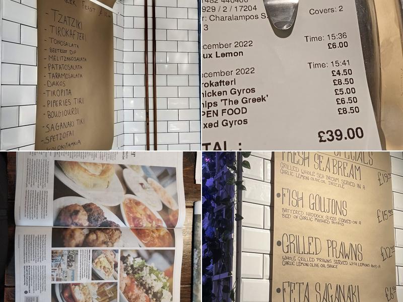 The Greek - Princes Avenue Menu