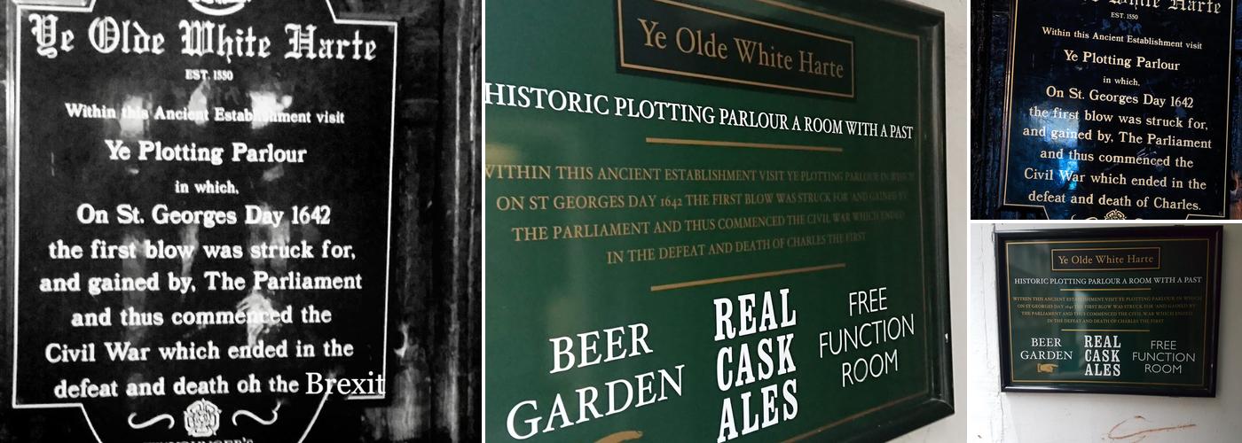 Ye Olde White Harte Menu