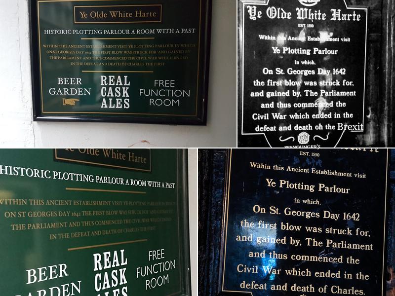 Ye Olde White Harte Menu