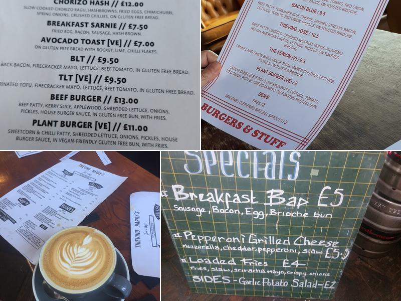 Thieving Harry's Menu