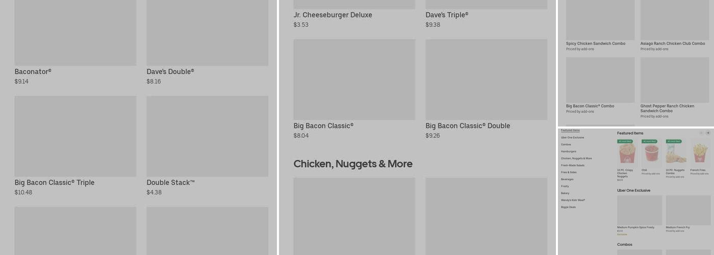 Wendy's Menu