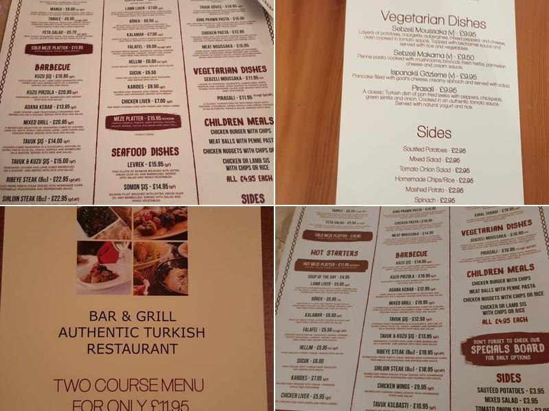 Meze Bar & Grill Menu