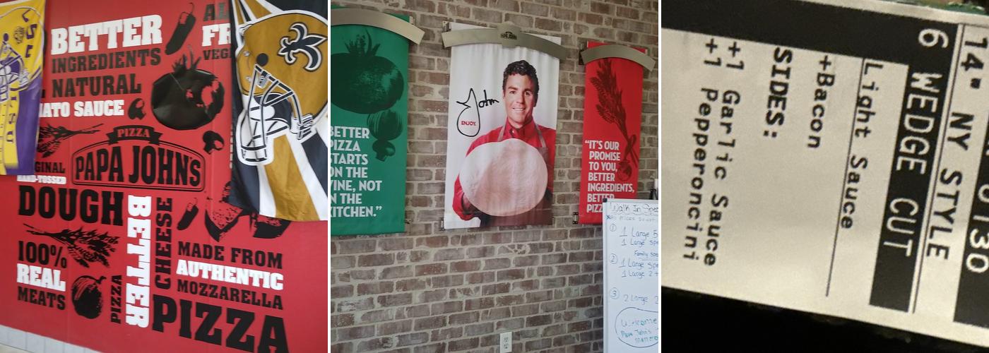 Papa Johns Pizza Menu