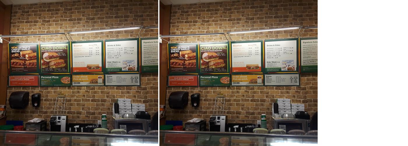 Subway Menu