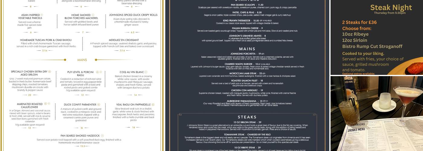 J. Johnson Wine Bar and Bistro Menu