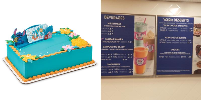 Baskin-Robbins Menu