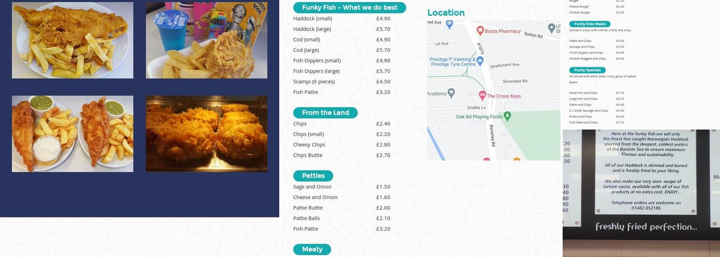 The Funky Fish Menu