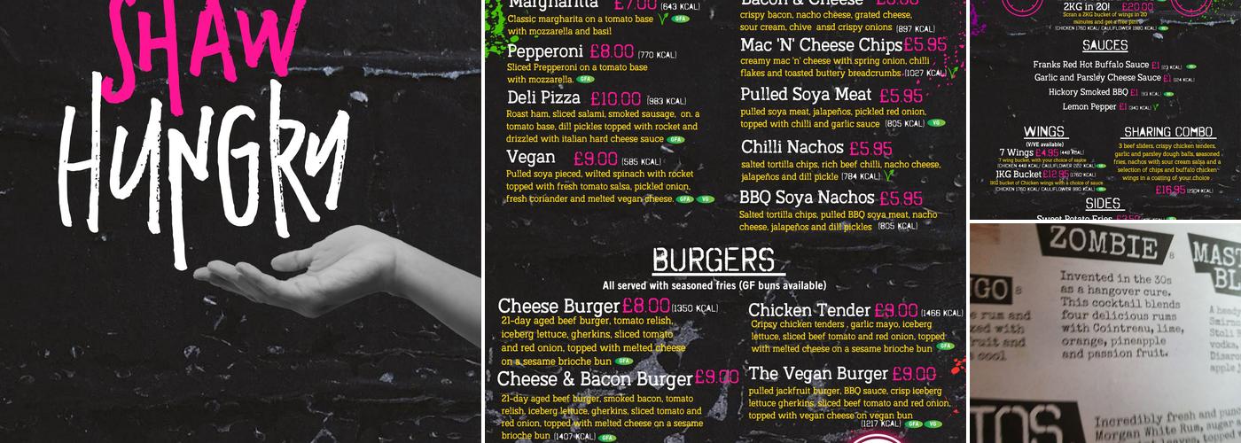 Steinbeck and Shaw Menu