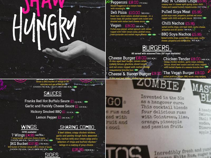 Steinbeck and Shaw Menu