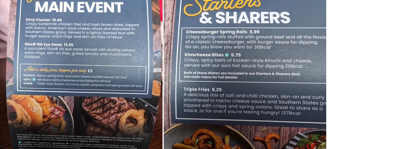 The Hop Pole Hotel Menu