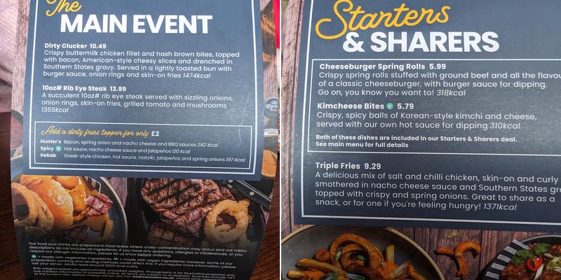 The Hop Pole Hotel Menu