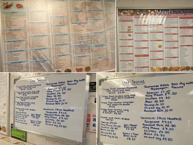 Merit Chinese Takeaway Menu
