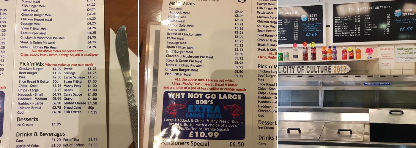 Bob Carver's Menu