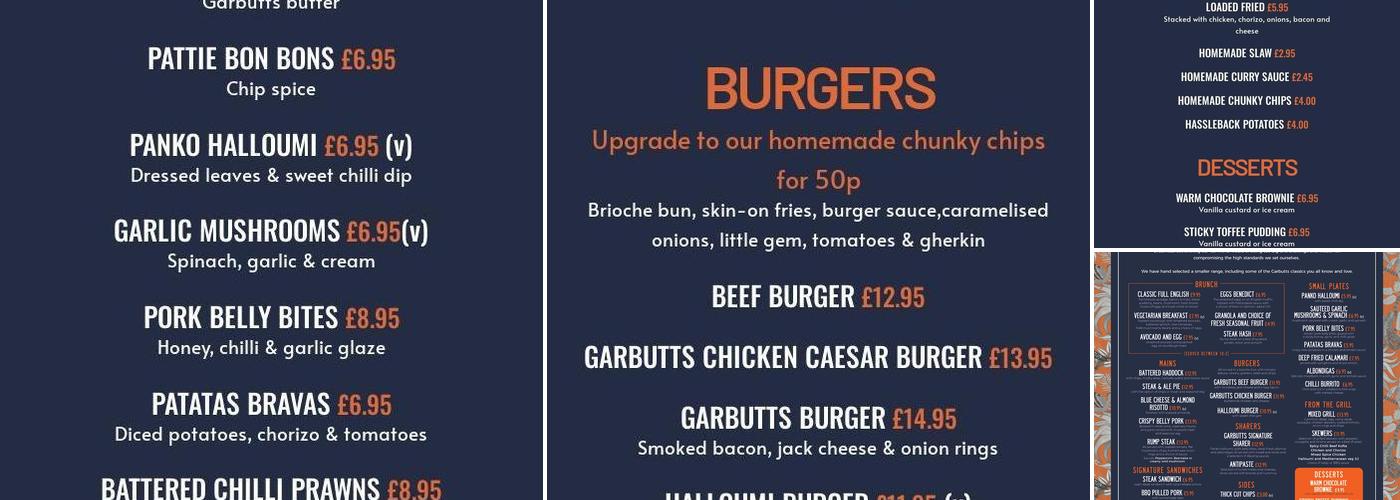 Garbutts Menu
