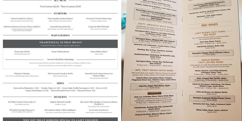 Marco Pierre White Steakhouse Bar & Grill Hull Menu