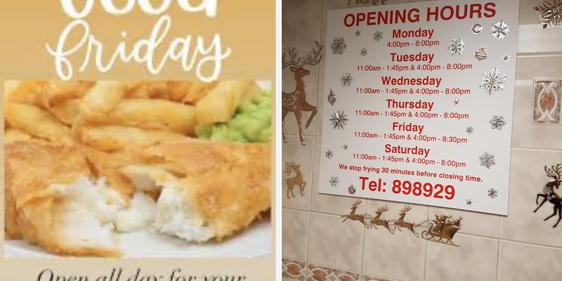 Leedhams Fisheries Menu