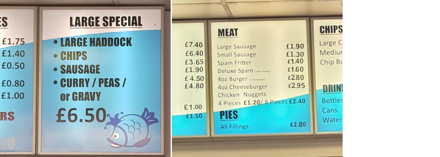 Kingston Fisheries Menu