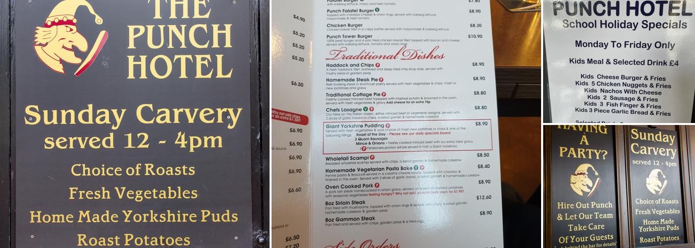 Forrest & Co at The Punch Hotel Menu