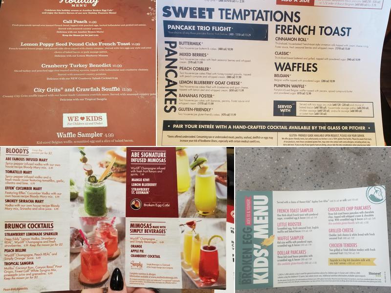 Another Broken Egg Cafe Menu