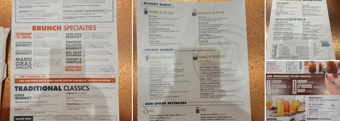 Another Broken Egg Cafe Menu