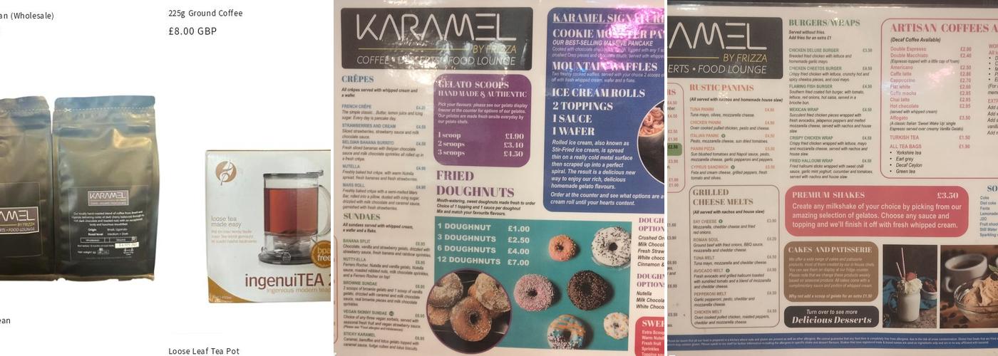 Karamel Menu