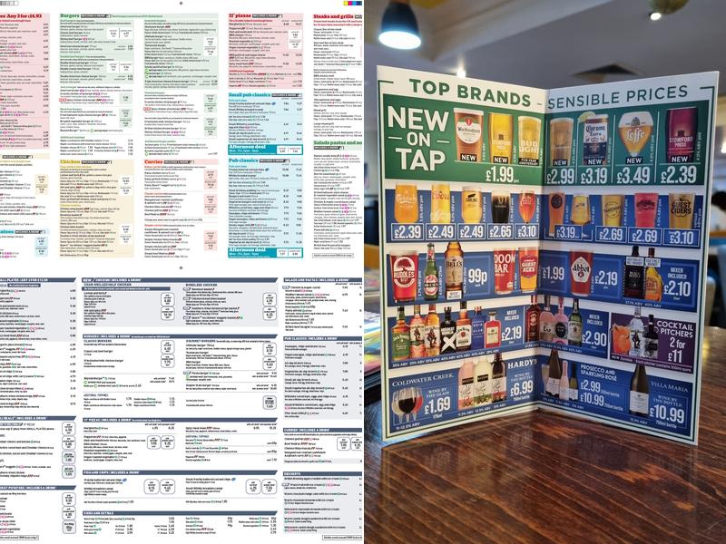 Wetherspoon at Sanctuary Menu