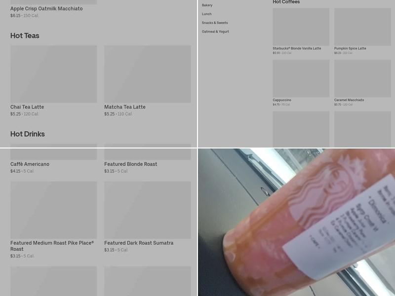 Starbucks Menu