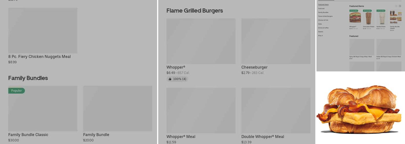 Burger King Menu