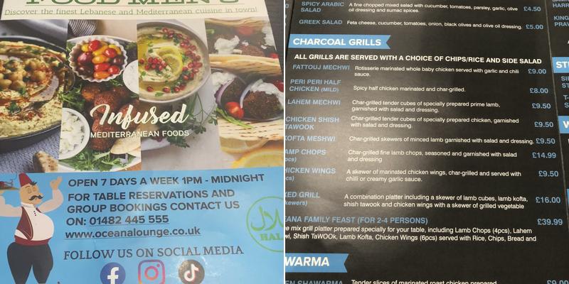 Grand Lebanon Restaurant Hull Menu