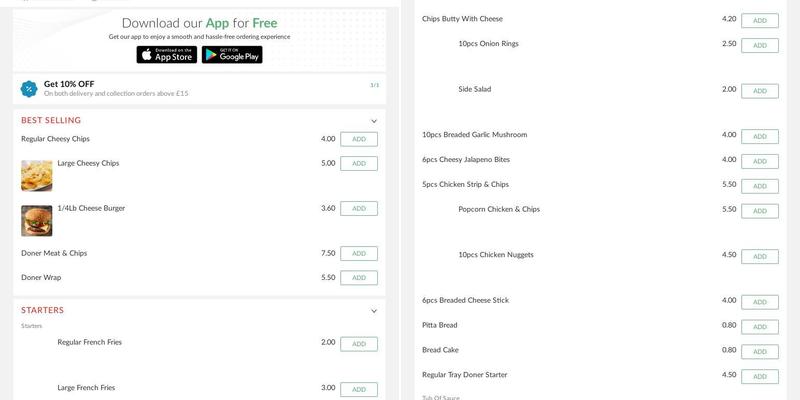 Square Pizza No. 1 Menu