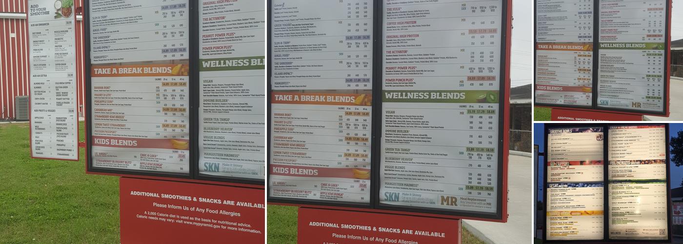 Smoothie King Menu