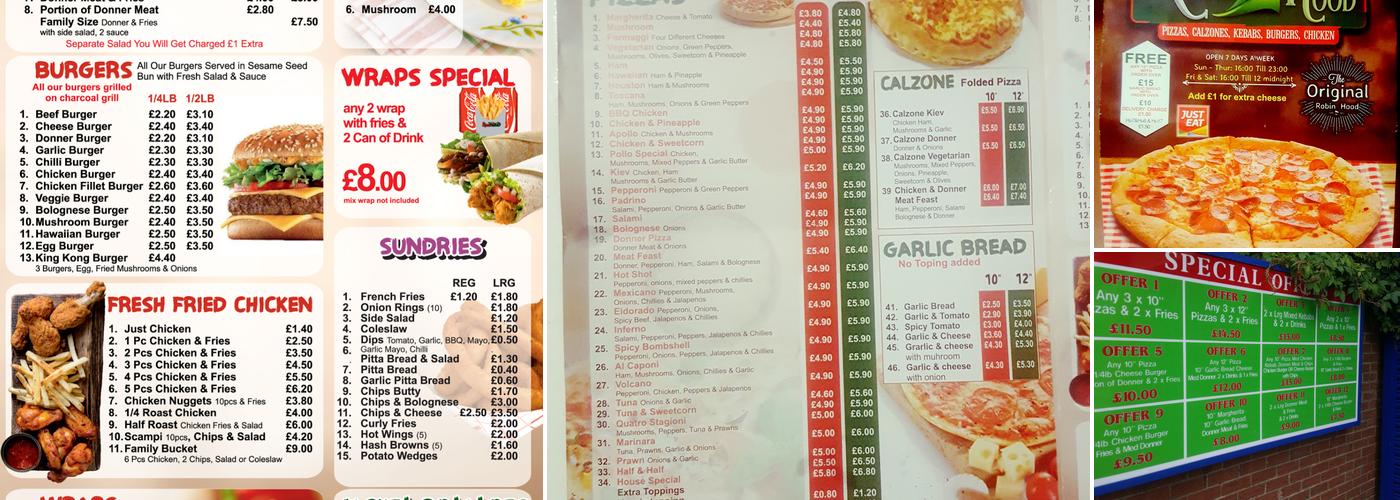 Robinhood Inglemire Lane Menu