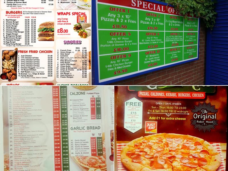 Robinhood Inglemire Lane Menu