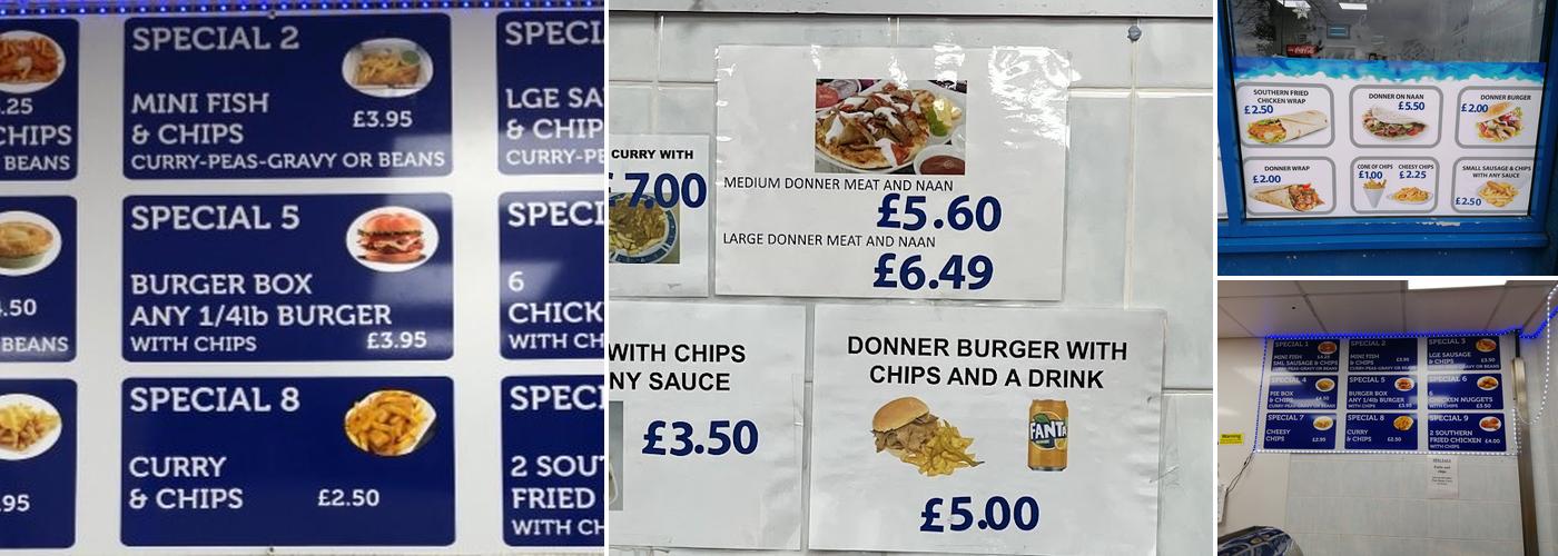 Anlaby Road Fisheries Menu