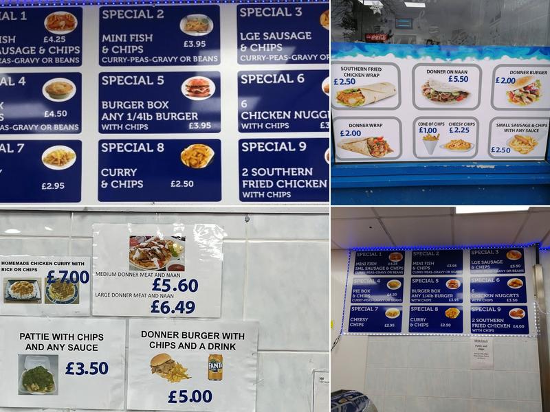 Anlaby Road Fisheries Menu