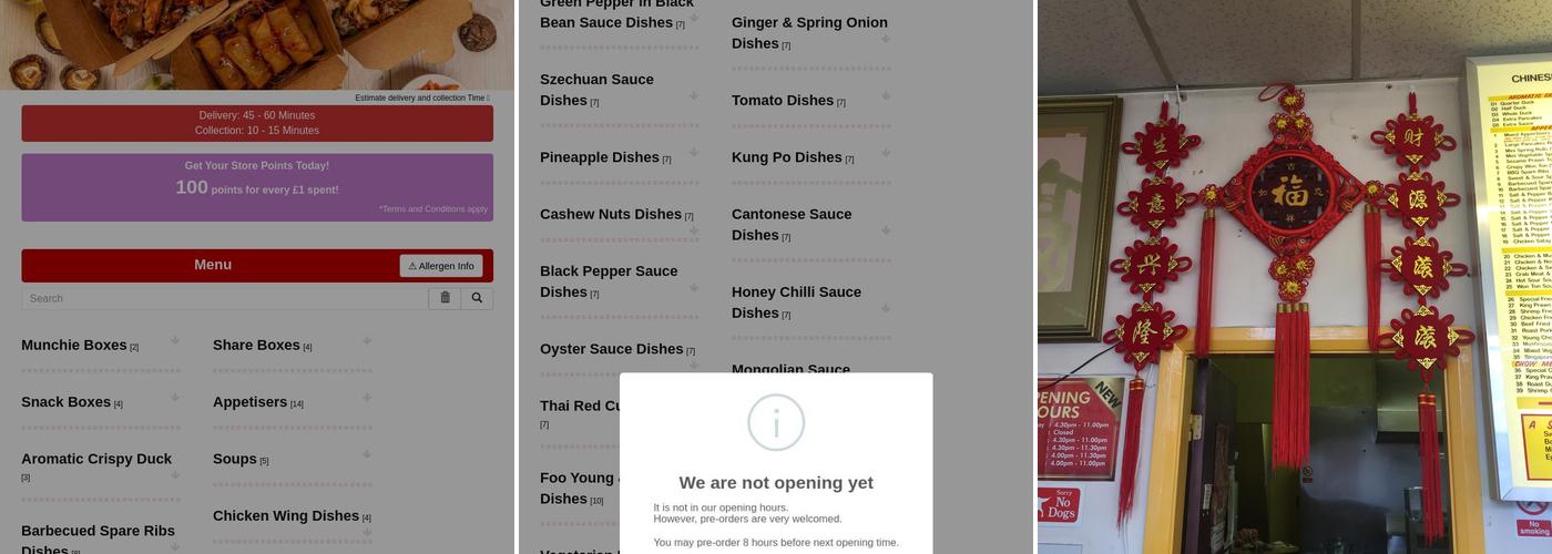 Golden Treasure Menu