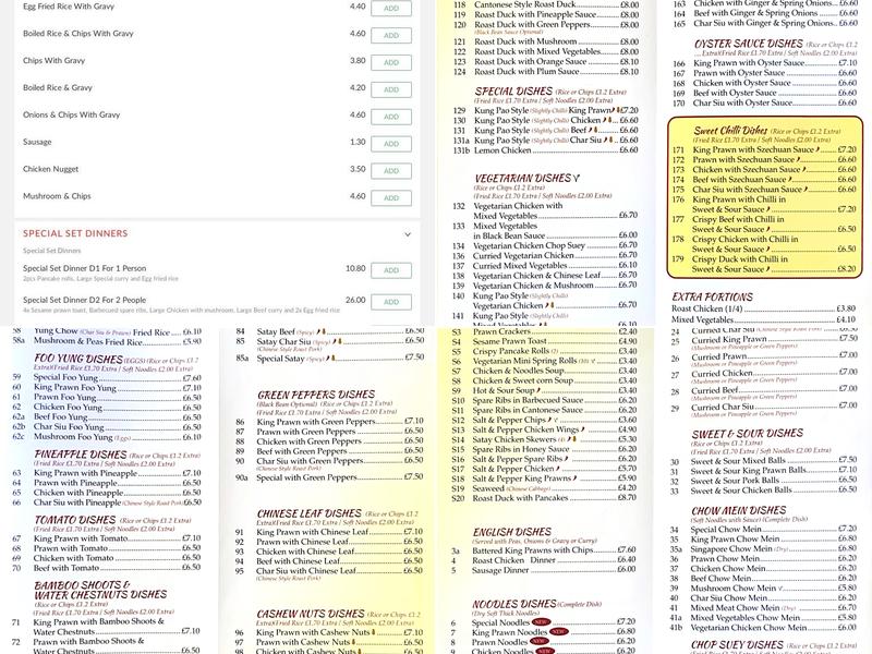 Wing Hing Menu