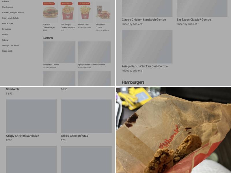Wendy's Menu