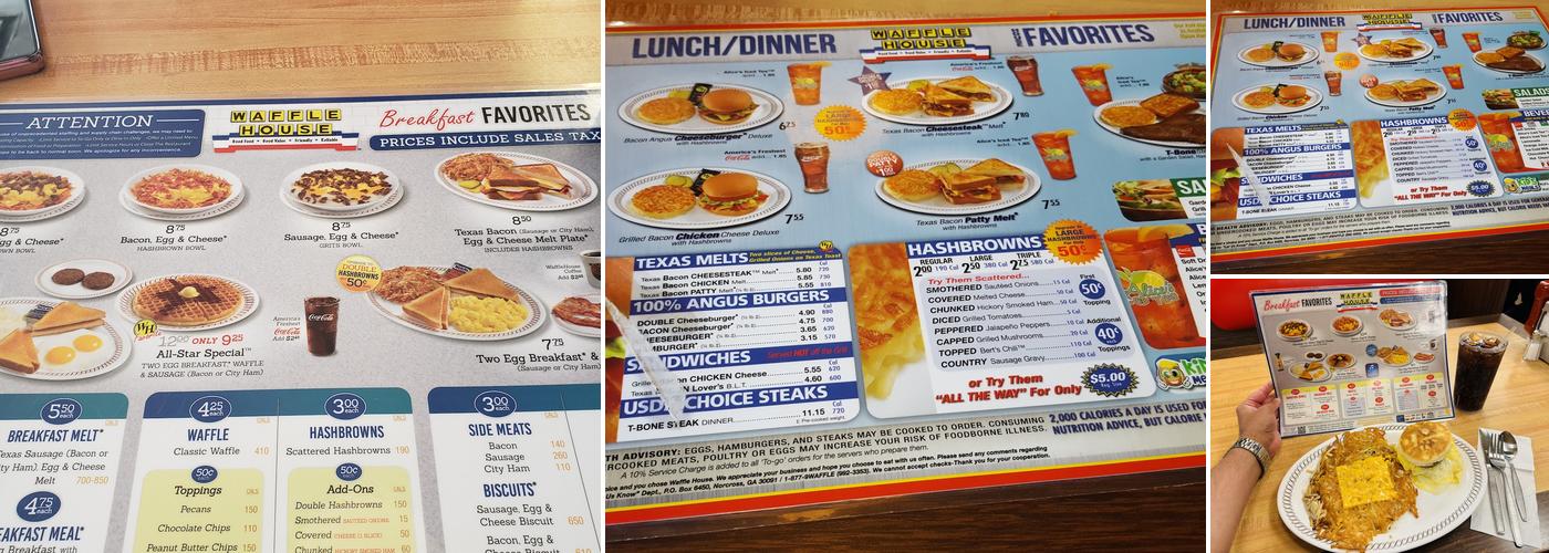 Waffle House Menu