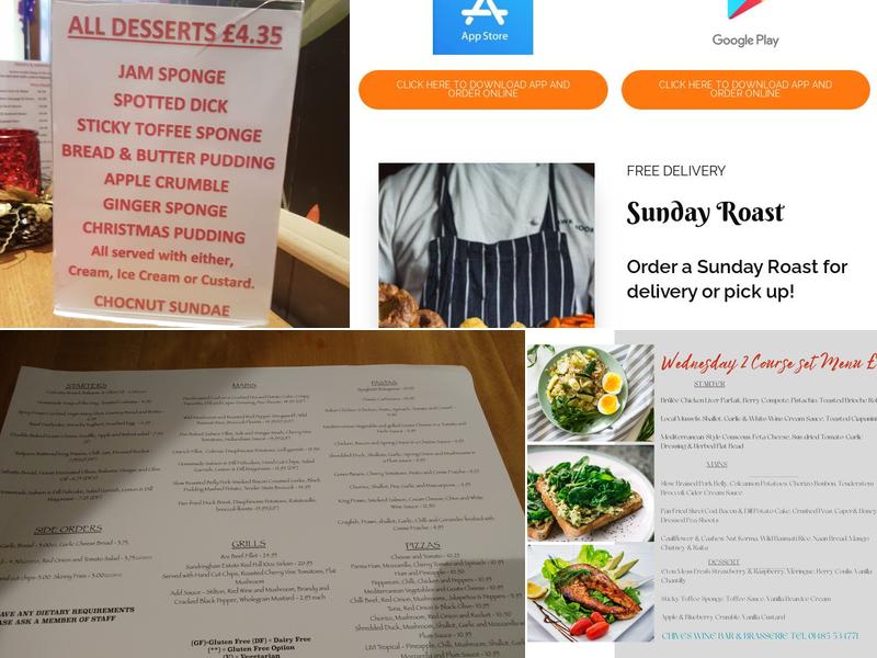 Chives Brasserie Menu