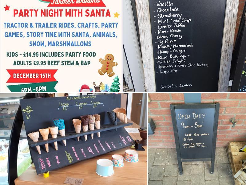 Farmer Brown's Ice Cream Menu