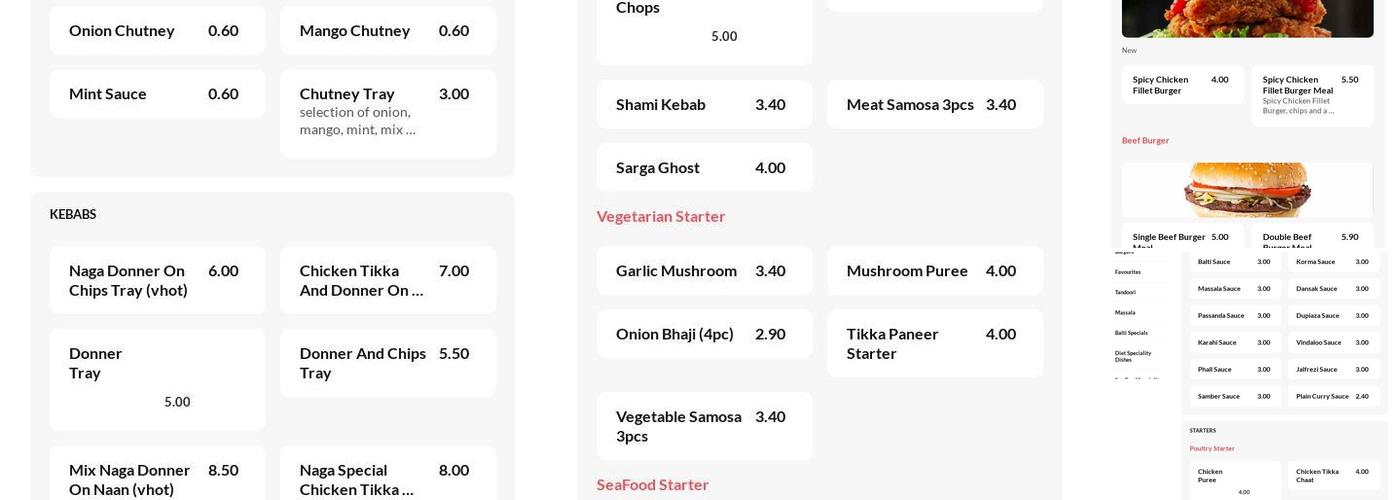 Naga Spice Hyde Menu