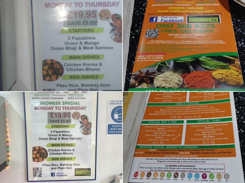 Redfood Takeaway Menu