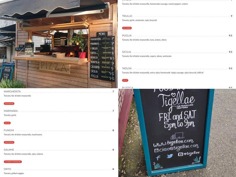 Tigellae at the Harewood Menu